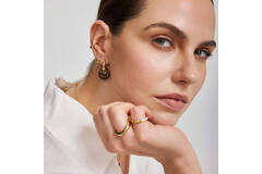  Wanderer - Ohrringe - Silber / 14kt GP - Cat's Eye